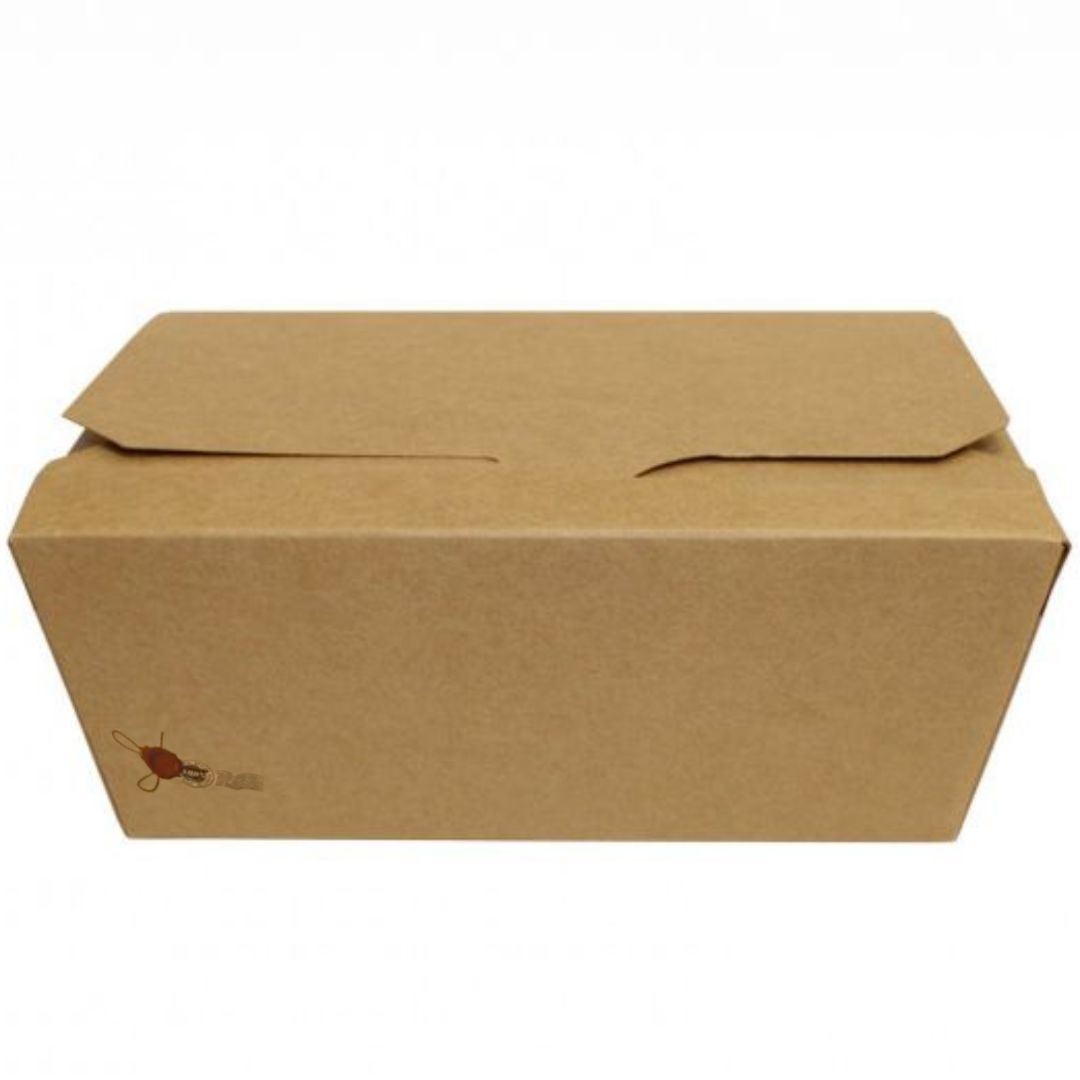 Contenitore Monouso Medio 1400 ml 17.5x13.5 H6.5 in Cartoncino Avana Ceralacca 360 pz