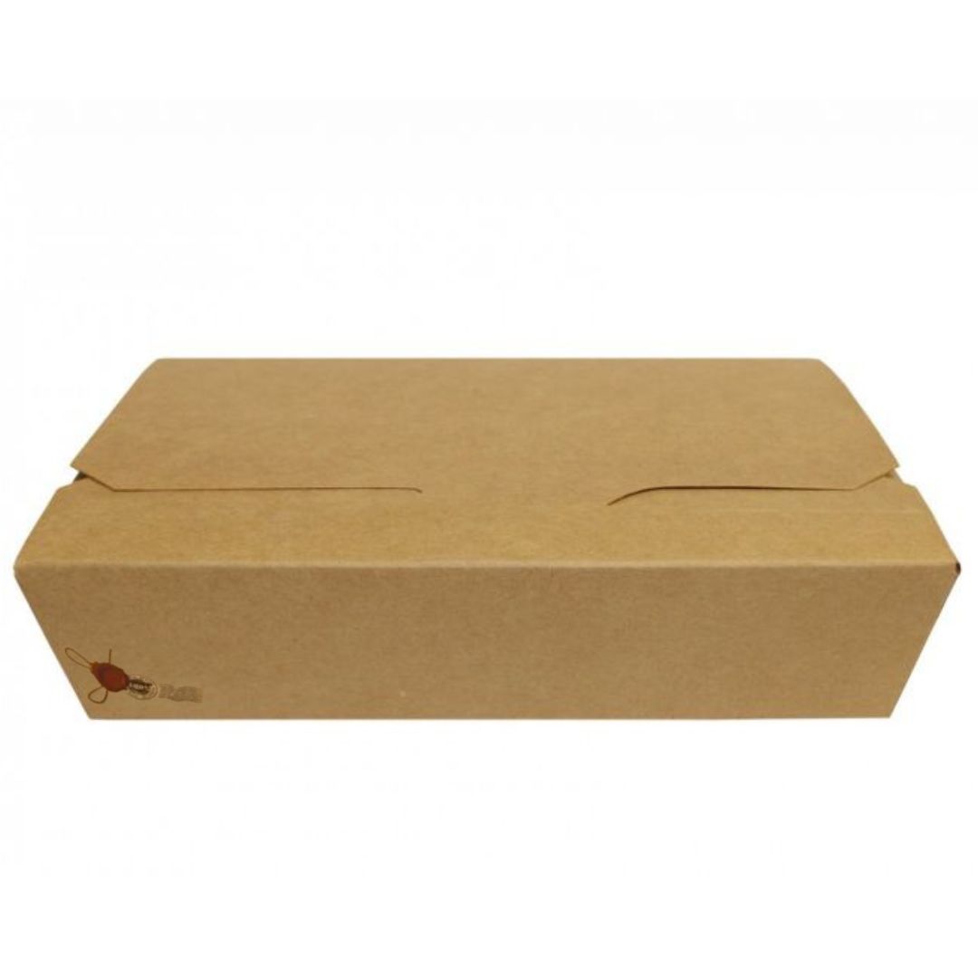 Contenitore Monouso Grande 2000 ml 21.5x16 H4.5 cm in Cartoncino Avana Ceralacca 240 pz