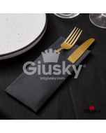 Einweg-Bestecktaschen-Serviette-32x40-Airlaid-Premium-Giusky-Gefix-Einfarbig-1200-st-schwarz
