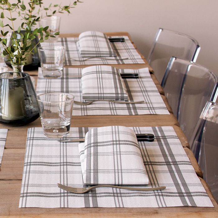 Secret De Gourmet Tovaglietta Grigio Texas – 35x50 Cm, Set Tavola Rettangolare