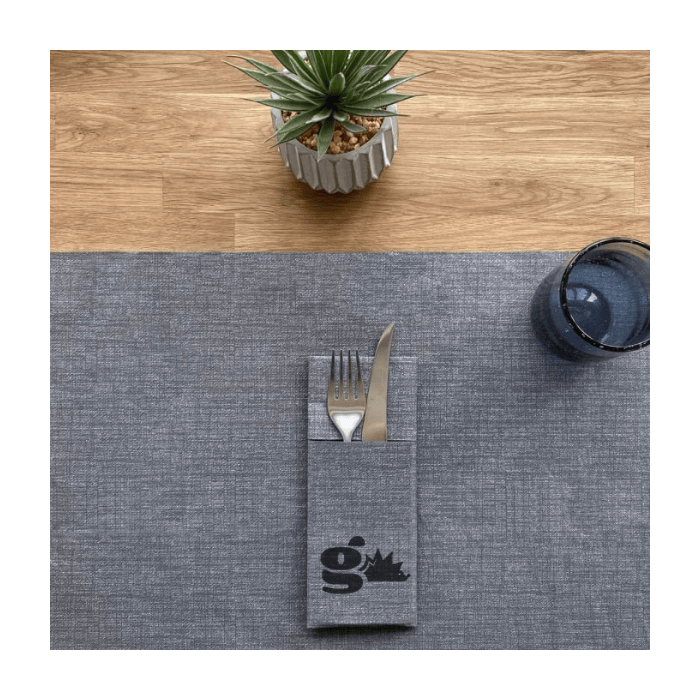 Personalized-Nonwoven-Disposable-Cutlery-Pouch-Napkin-32x40-Airlaid-Plus-Giò-Grey-7200-pcs