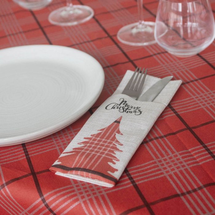 Serviettes-jetables-porte-couverts-44x32-en-Airlaid-Packservice-Plus-Kilt-Rouge