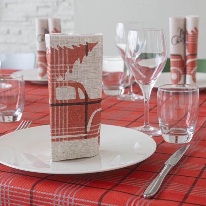 Einweg-Papierserviette-40x40-Zwei-Schleier-Packservice-Onda-Kilt-Rot