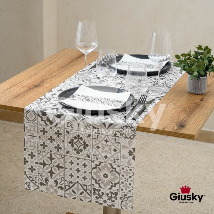 chemin-de-table-en-roleau-jetable-0-4x24-m-predecoupe-30-cm-tnt-airlaid-okay-azulejos-4-pce-stone