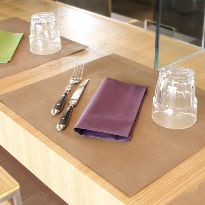Tovagliette di Carta Kraft Monouso Rustico 33x40 750 pz