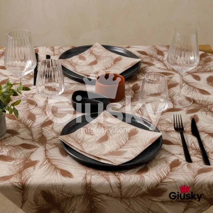 Nonwoven-Disposable-Tablecloth-100x100-Airlaid-Fibracel-Soffio-corda-cocoa