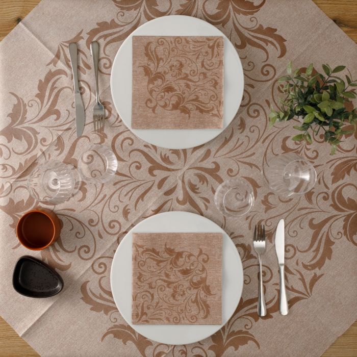 Einweg-Tischdecke-100x100-aus-Airlaid-Fibracel-Damasco-Beige