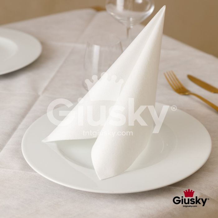 Nonwoven-Disposable-Napkin-40x40-Airlaid-Premium-Giusky-Gefix-Solid-Color-White-1000-pcs