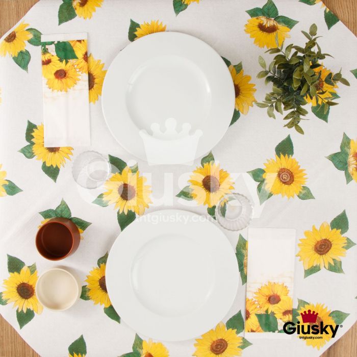 Nappe-Jetable-100x100-Kraft-Papier-Okay-Girasoli-300-pce