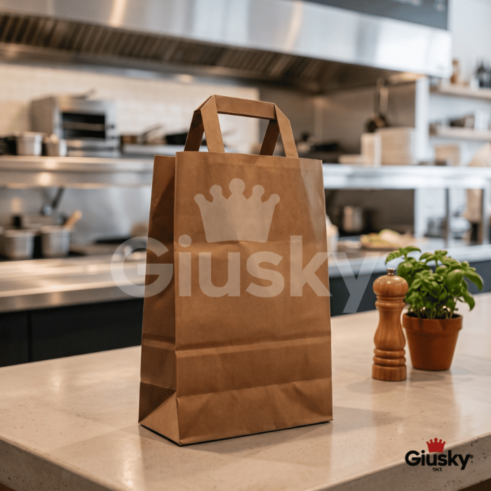 Busta-Shopper-avana-liscio-ecokBags-carta-manico-piatto-Packservice-18x10x29-L1829-1