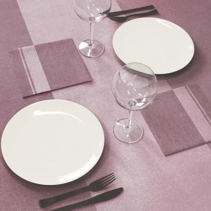 Nappe-Intissé-100x100-Jetable-Airlaid-Okay-Gold-Varenna-Bordeaux-100-pce