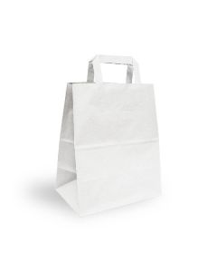 Busta-Shopper-bianca-ecokBags-carta-manico-piatto-Packservice-26x16x31-L2631-0