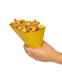 disposable-small-food-cone-18-5-h15-5-cm-yellow-paper-1000-pcs
