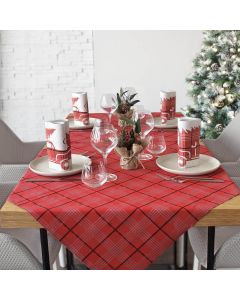 Einweg-Tischdecke-100x100-aus-Airlaid-Packservice-Plus-Kilt-Rot