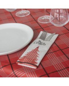 Einweg-Servietten-mit-Besteckhalter-44x32-Airlaid-Packservice-Plus-Kilt-Rot