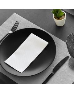 Einweg-Servietten-40x20-Airlaid-Packservice-Mono-Weiss-1600-st