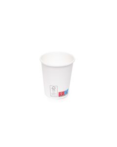 Bicchiere-bianco-Monouso-cartoncino+PLA-207 ml-7oz-biodegradabile-compostabile-Paperlynen